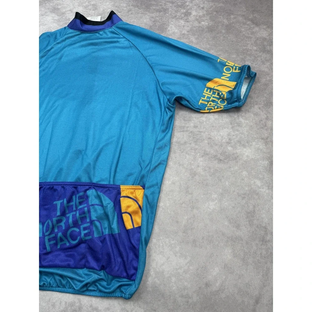 Vintage The North Face Cycling Jersey Small USA Made‎ 90s Bike Shirt Tee
